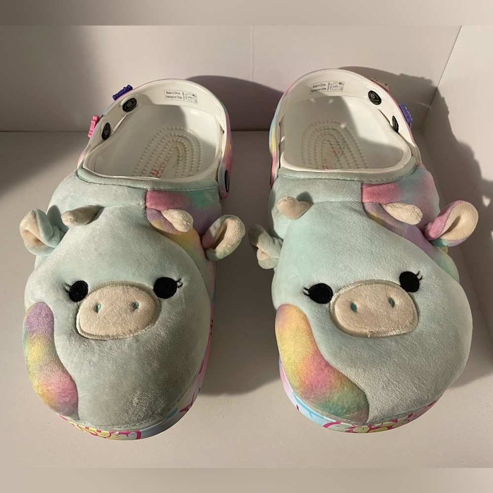 Squishmallow cow crocs